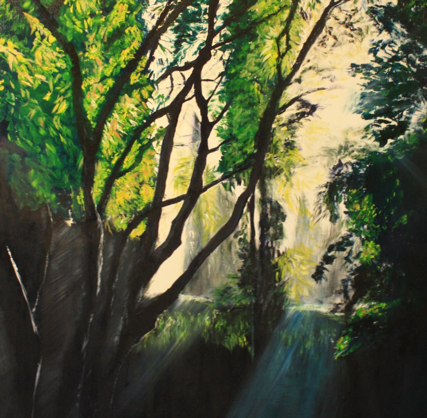 A naturalistic use of gesture, colour, and contrast incorporated from a morning in a park in Arezzo, Italy.