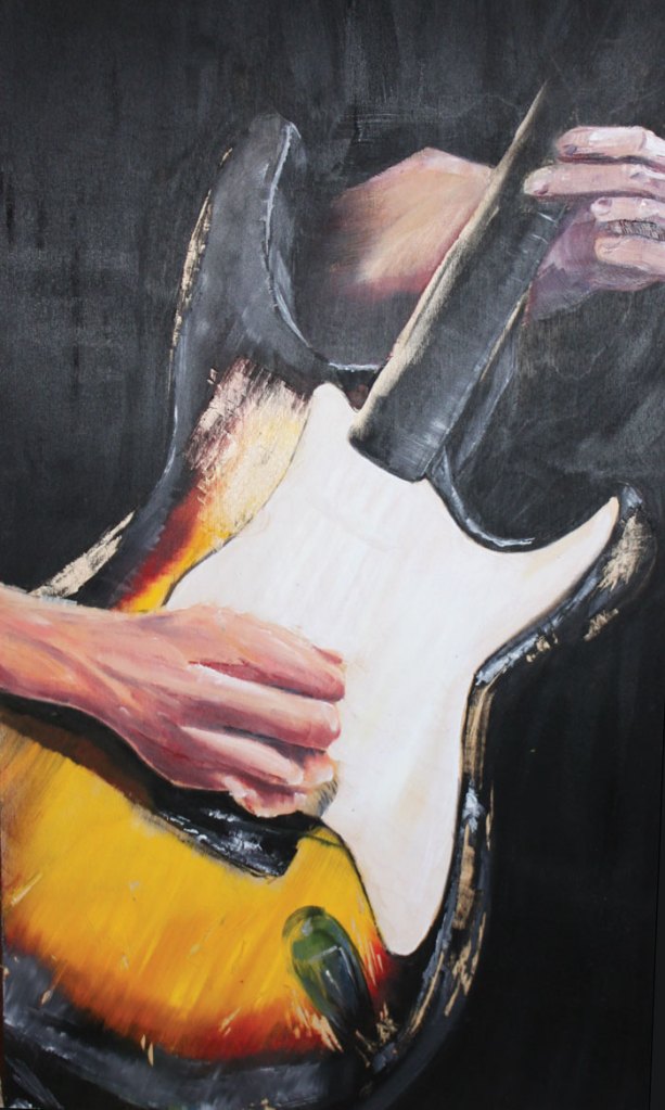 Picture of a Fender Stratocaster guitar