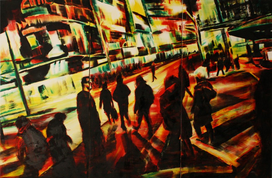 oil on canvas (triptych) 6ft x 9ft 2013