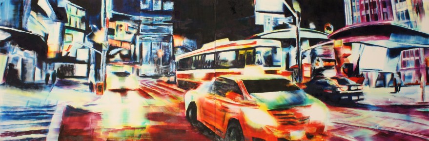 oil on canvas (diptych) 4ft x 12ft 2013